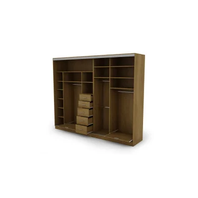 Szafa przesuwna 300x244 cm dąb karmel czarny - Grandero | eMeblast