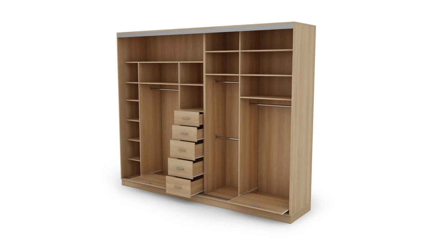 Szafa przesuwna 300x244 cm dąb lindberg - Grandero | eMeblast