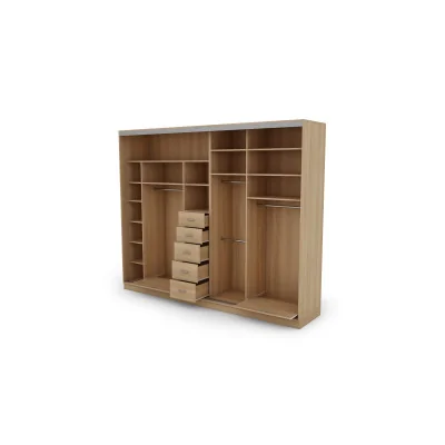 Szafa przesuwna 300x244 cm dąb lindberg 2 lustra - Grandero | eMeblast