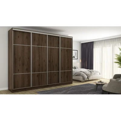 Szafa przesuwna 300x244 cm orzech okapi - Grandero | eMeblast