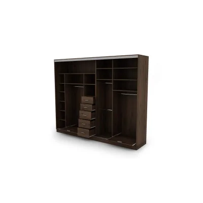 Szafa przesuwna 300x244 cm orzech okapi 2 lustra - Grandero | eMeblast Szafa przesuwna 300x244 cm orzech okapi 2 lustra - Grandero | eMeblast
