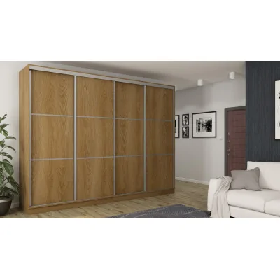 Szafa przesuwna 320x244 cm dąb karmel - Varento | eMeblast