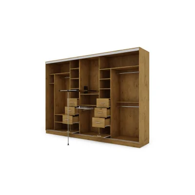 Szafa przesuwna 340x244 cm dąb lancelot 2 lustra - Morvello | eMeblast