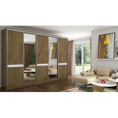 Szafa przesuwna 340x244 cm dąb lancelot 2 lustra - Morvello | eMeblast