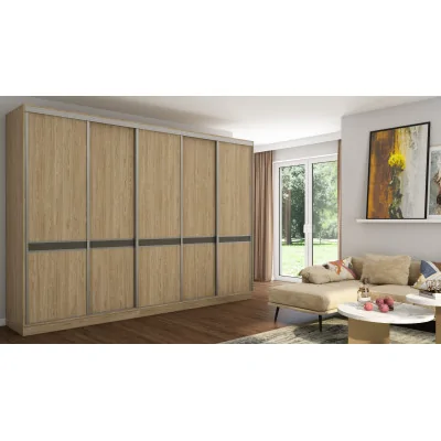 Szafa przesuwna 340x244 cm dąb olejowany - Morvello | eMeblast