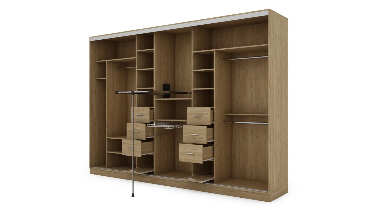 Szafa przesuwna 340x244 cm dąb olejowany - Morvello | eMeblast