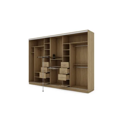 Szafa przesuwna 340x244 cm dąb olejowany - Morvello | eMeblast