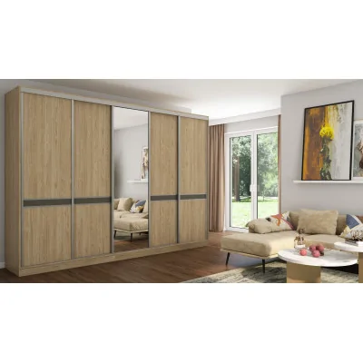 Szafa przesuwna 340x244 cm dąb olejowany - Morvello | eMeblast
