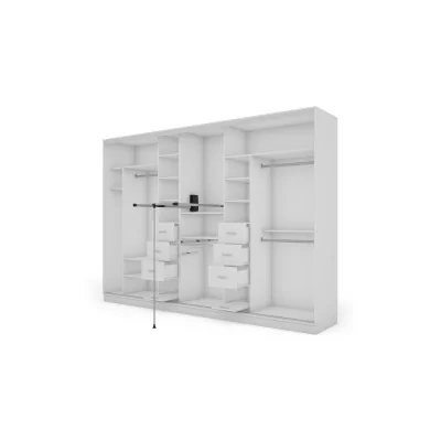 Szafa przesuwna 340x244 cm biel dąb gaja lamele - Morvello | eMeblast