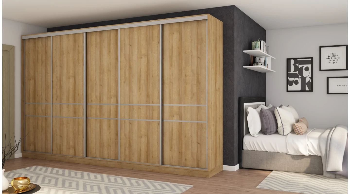 Szafa przesuwna 360x244 cm dąb riva - Torvello | eMeblast