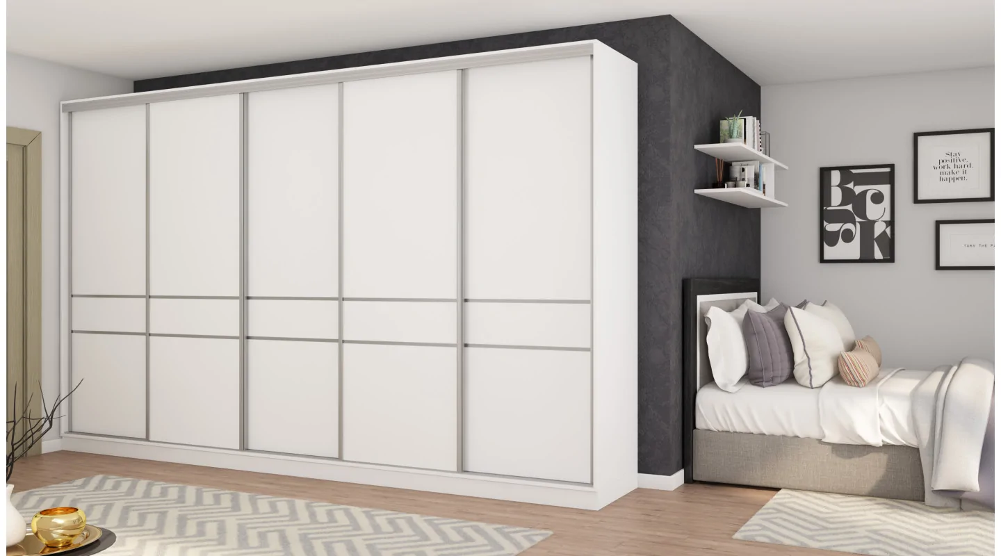 Szafa przesuwna 360x244 cm biel - Torvello | eMeblast