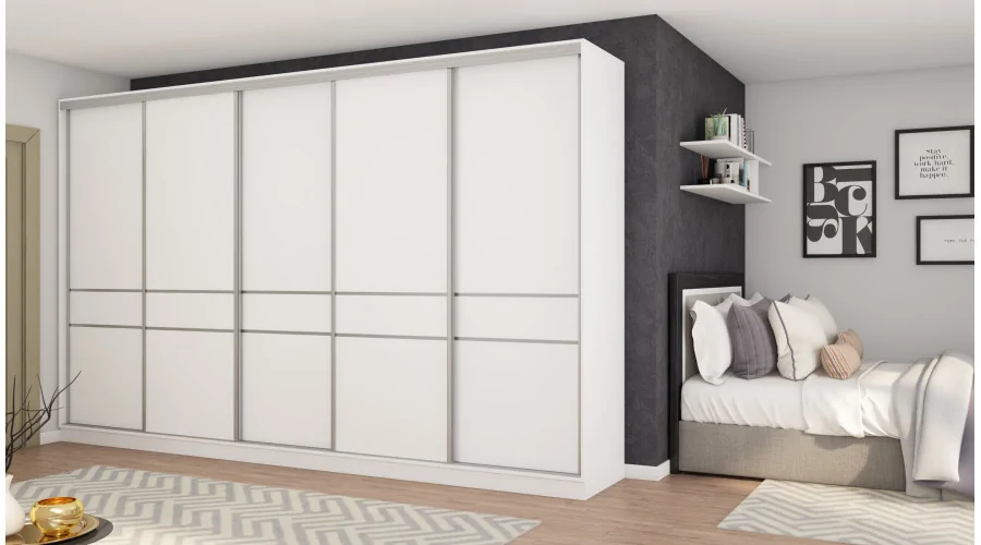 Szafa przesuwna 360x244 cm biel - Torvello | eMeblast