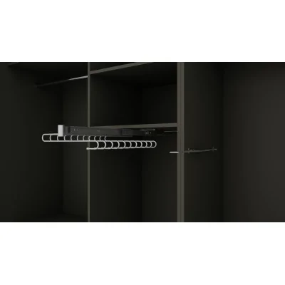 Szafa przesuwna 380x244 cm szary grafit /dąb wotan - Navero | eMeblast Szafa przesuwna 380x244 cm szary grafit /dąb wotan - Navero | eMeblast