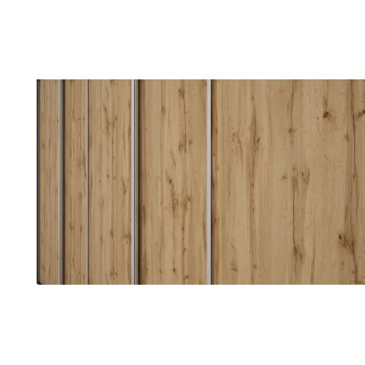 Szafa przesuwna 380x244 cm szary grafit /dąb wotan - Navero | eMeblast Szafa przesuwna 380x244 cm szary grafit /dąb wotan - Navero | eMeblast