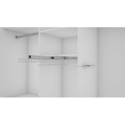 Szafa przesuwna 380x244 cm biel /dąb olejowany 2 lustra - Navero | eMeblast