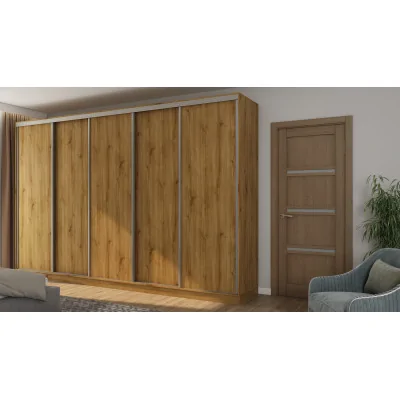 Szafa przesuwna 380x244 cm dąb carpenter whisky - Navero | eMeblast