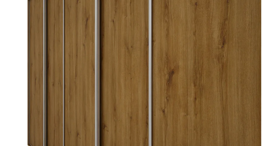 Szafa przesuwna 380x244 cm dąb carpenter whisky z lustrem - Navero | eMeblast
