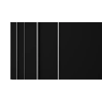 Szafa przesuwna 380x244 cm szary platynowy /czarny - Navero | eMeblast Szafa przesuwna 380x244 cm szary platynowy /czarny - Navero | eMeblast