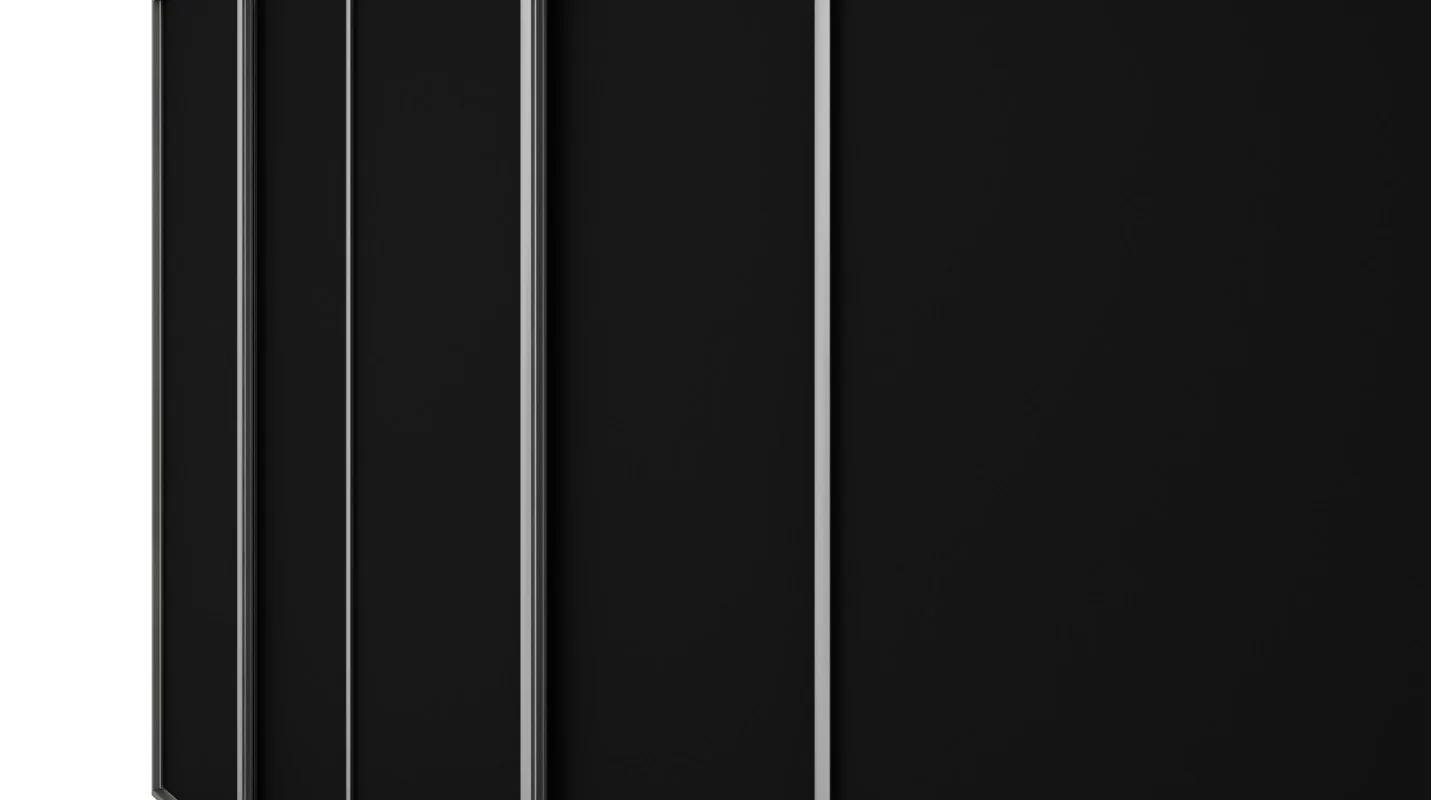 Szafa przesuwna 380x244 cm szary platynowy czarny - Navero | eMeblast