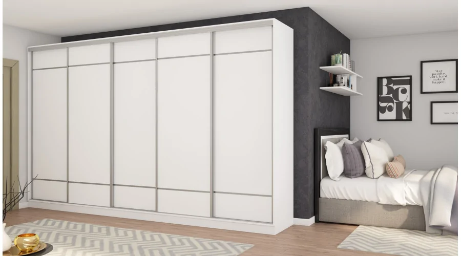 Szafa przesuwna 400x244 cm biel - Velaro | eMeblast