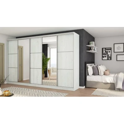 Szafa przesuwna 400x244 cm sosna anderson 2 lustra - Velaro | eMeblast