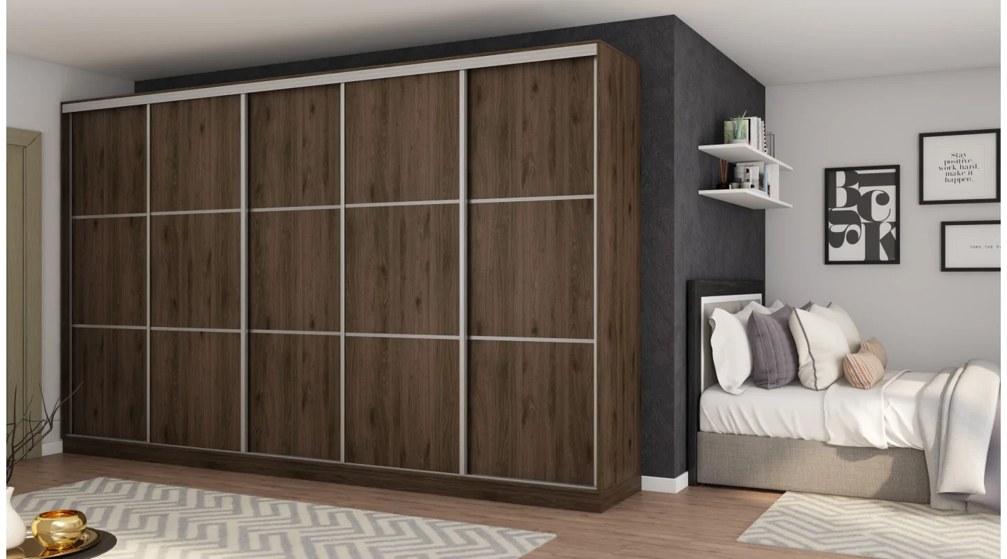 Szafa przesuwna 400x244 cm orzech okapi - Velaro | eMeblast