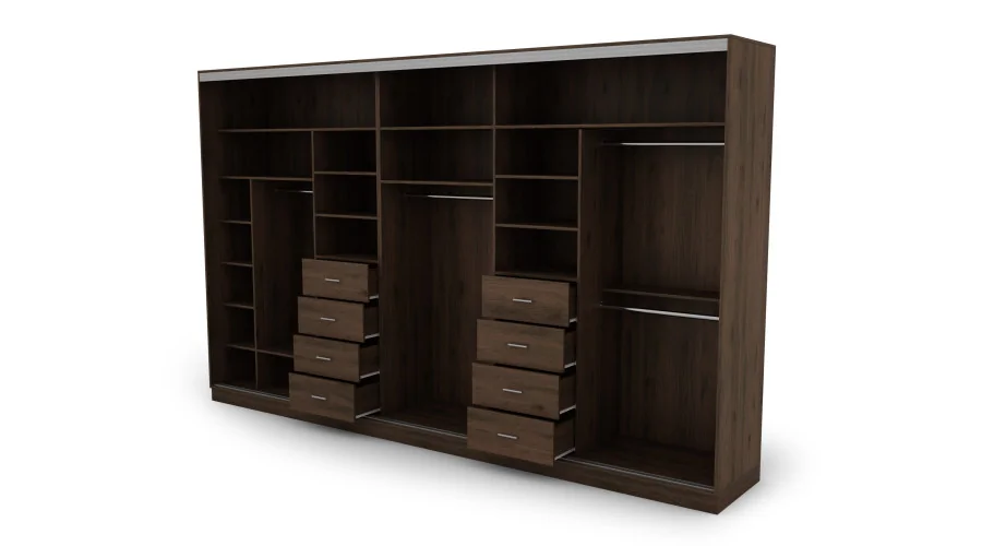 Szafa przesuwna 400x244 cm orzech okapi - Velaro | eMeblast