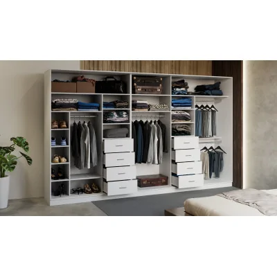 Szafa przesuwna 400x244 cm orzech okapi 2 lustra - Velaro | eMeblast