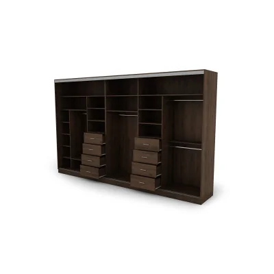 Szafa przesuwna 400x244 cm orzech okapi 2 lustra - Velaro | eMeblast