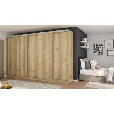Szafa przesuwna 400x244 cm dąb grand naturalny - Velaro | eMeblast