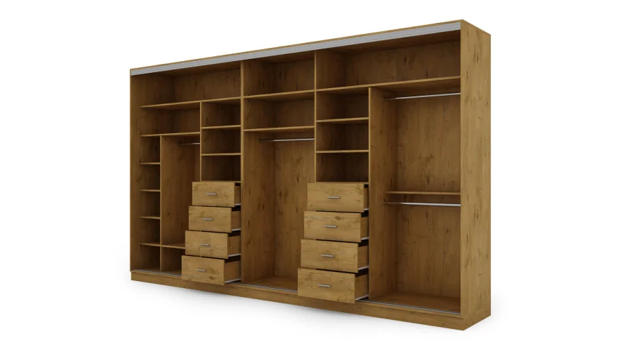 Szafa przesuwna 400x244 cm dąb lancelot - Velaro | eMeblast