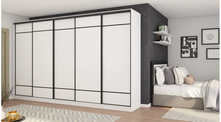 Szafa przesuwna 400x244 cm biel - Velaro | eMeblast