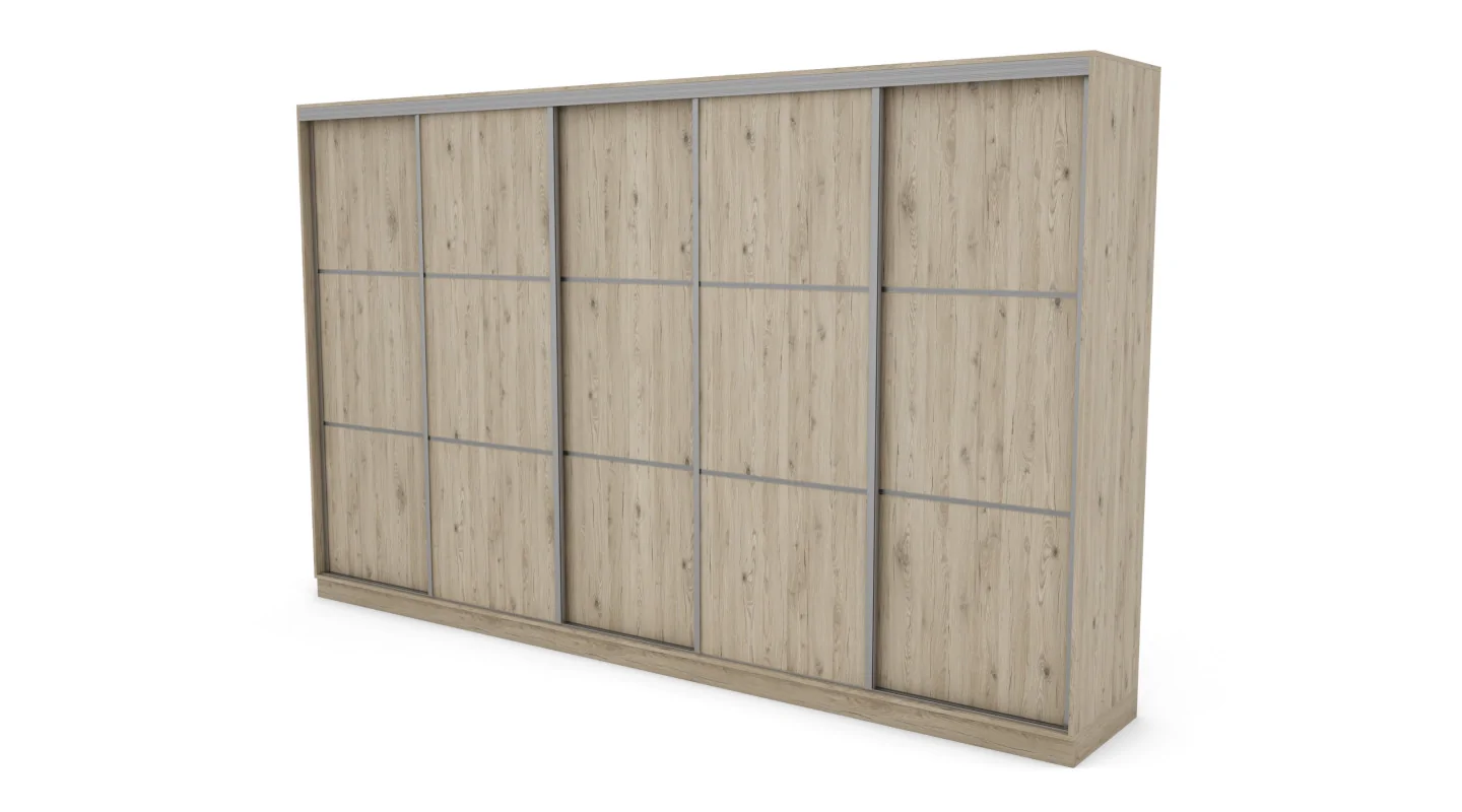 Szafa przesuwna 400x244 cm dąb bordeaux - Velaro | eMeblast