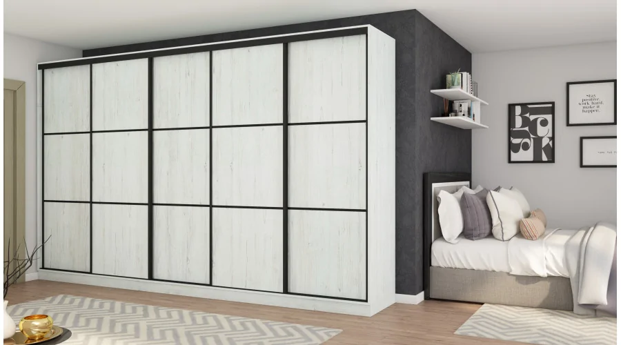 Szafa przesuwna 400x244 cm sosna anderson - Velaro | eMeblast
