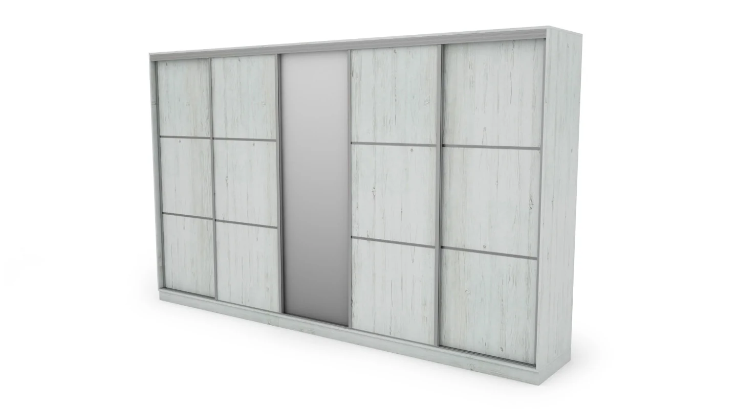 Szafa przesuwna 400x244 cm sosna anderson z lustrem - Velaro | eMeblast