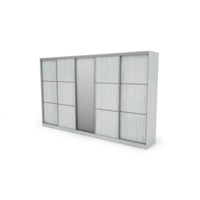 Szafa przesuwna 400x244 cm sosna anderson z lustrem - Velaro