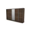 Szafa przesuwna 400x244 cm orzech okapi z lustrem - Velaro