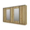 Szafa przesuwna 400x244 cm dąb grand naturalny 2 lustra - Velaro