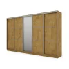 Szafa przesuwna 400x244 cm dąb lancelot z lustrem - Velaro