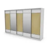Szafa przesuwna 400x244 cm biel /jodełka scandi 2 lustra - Velaro