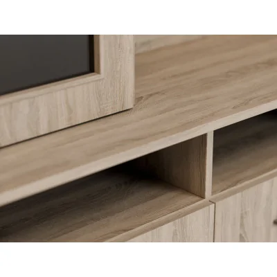 Meblościanka pokojowa z dużą szafą i słupkiem 270×200 cm Sonoma Jasna – BOSMAN