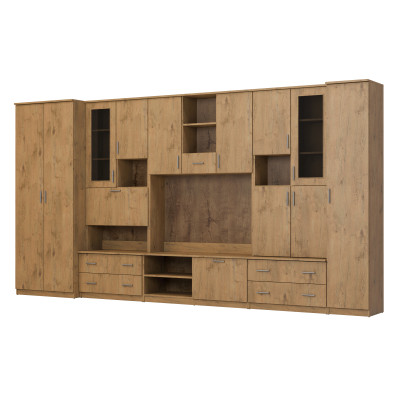 copy of Spacious Wall Unit, Width 400 cm, Wardrobes, Cabinets, RTV, Shelves, Bar - CYKLON