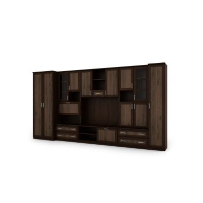 copy of Spacious Wall Unit, Width 400 cm, Wardrobes, Cabinets, RTV, Shelves, Bar - CYKLON