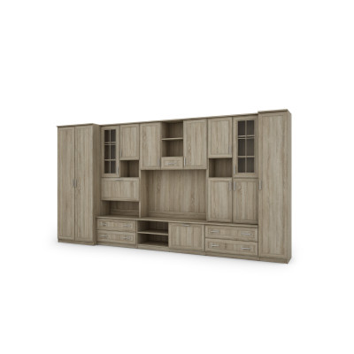 copy of Spacious Wall Unit, Width 400 cm, Wardrobes, Cabinets, RTV, Shelves, Bar - CYKLON