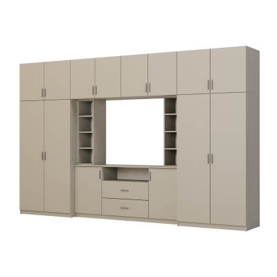 copy of Meuble de rangement élégant avec armoires, meubles, étagère TV, largeur 380 cm - DAKO