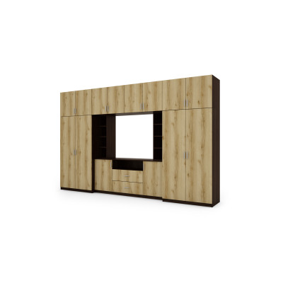 copy of Elegante Wohnwand mit Schränken, Schränkchen, TV-Board, Breite 380 cm - DAKO