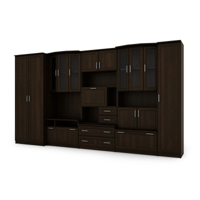 copy of Wall Unit with Spacious Wardrobes, Shelves, Cabinets, RTV, Display Cases, Width 360 cm - HAVANA