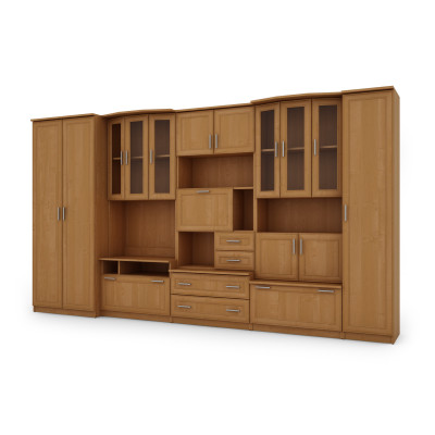 copy of Wall Unit with Spacious Wardrobes, Shelves, Cabinets, RTV, Display Cases, Width 360 cm - HAVANA