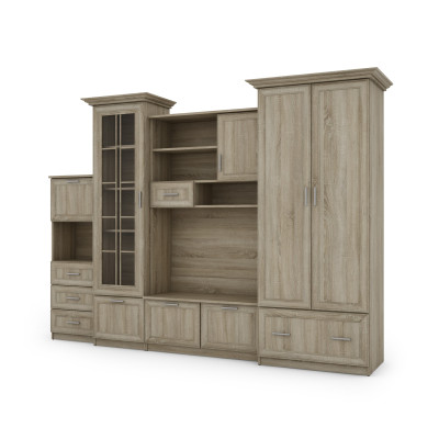 copy of Meuble TV avec armoire spacieuse, rangements, bar, mobilier TV - MILO