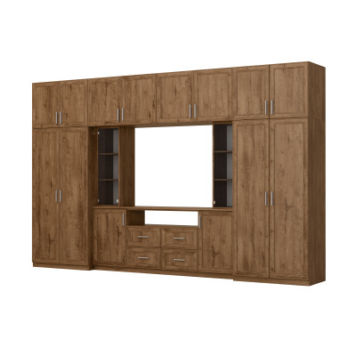 copy of Meuble de salon moderne avec armoires spacieuses et vitrine TV, haut de 240 cm - NESTO